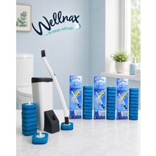 Wellnax Breeze Refresh Tuvalet Temizlik Seti 30 Adet Kullan At Deterjanlı Sünger ile Pratik Temizlik