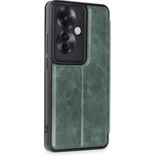 Colezium Reno 11F Kılıf Flip Cover - Koyu Yeşil