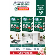 Wellnax Breeze Refresh 3 Adet Lavabo Koku Giderici Anında Etkili 2X75 G