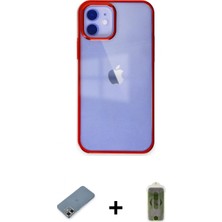 Marsilyan™- iPhone 12 Kılıf Doruk Doku Prime - Siyah Joko Magic 5d Hayalet Cam + Gold Metal Kamera Lens Koruma Cam