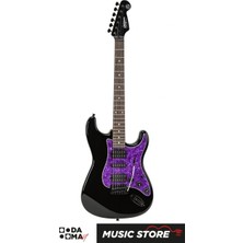 New Orleans Vega Pr Hsh Elektro Gitar - Siyah ve Mor