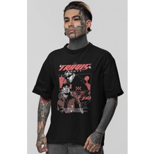 Sevbano Travis Scott Rapper Şarkıcı Baskılı Unisex Oversize Tişört