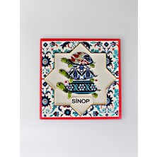 Mundy Sinop Temalı Polyester Kabartmalı Kaplumbağa Desen Magnet  7 x 7 cm – Dekoratif Hediyelik Buzdolabı Süsü  (KOD:1178)