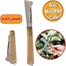 Zenvia Aşı Bıçağı Profesyonel Çelik Tepeli Uçlu Bağ Ağaç Budama Aşı Çakısı 170 mm Ahşap Sa