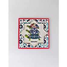 Mundy Amasra Temalı Polyester Kabartmalı Kaplumbağa Desen Magnet  7 x 7 cm – Dekoratif Hediyelik Buzdolabı Süsü  (KOD:1180)