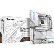 Gigabyte Gıgabyte Aorus Pro Ice X870E Ddr5 HDMI Dp Pcıe 5.0 Am5 Atx Beyaz