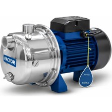 Factor JET1100G2 Paslanmaz Çelik Gövdeli Seri Jet Pompa 1100 Watt