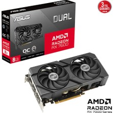 Asus 8gb Dual RX7600-O8G Evo Gddr6 128BIT Hdmı-Dp Pcıe 4.0