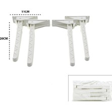 Nargo 4 Adet Beyaz Sofra Ayak Komple Plastik 20CM Aç Kapa