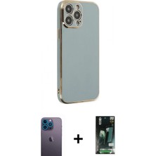 Marsilyan™- iPhone 13 Pro Max Kılıf Yankı Serisi - Şeffaf 360 Full Body Arka Koruyucu + Neon Fosforlu Kamera Lens - Mı
