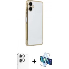 Pileli Store Pilelistore™ Galaxy A06 Kılıf Vadi Minimal - Siyah 3D Antistatik Seramik Nano Ekran Koruyucu + Raze Metal Kamera Lens - Gs