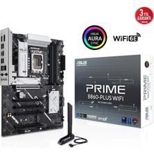 Asus Prıme B860-PLUS WIFI6E Ddr5 HDMI Dp Pcıe 5.0 1851P Atx