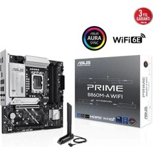 Asus Prıme B860M-A WIFI6E Ddr5 HDMI Dp Pcıe 5.0 1851P Matx