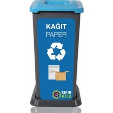 70 Lt Mavi Plastik Sıfır Atık Kutusu | Geri Dönüşüm Kutusui | Hey Çelik (Sk-70)