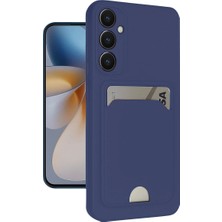 Mudanis Samsung Galaxy S24 Fe Kılıf Kelvin Kartvizitli Silikon - Lacivert