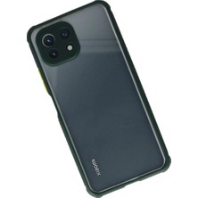 Colezium Mi 11 Lite Kılıf Miami Şeffaf  - Koyu Yeşil