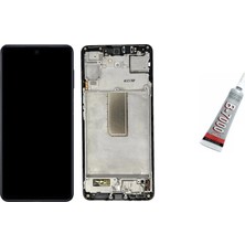 SDT Samsung  M54 OLED  Ekran Dokunmatik Çıtalı (Siyah) B7000 Yapıştırıcı