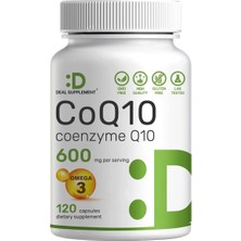 Deal Supplement COQ10 Ubiquinone Omega 3 Dha Epa Heart Energy Brain Health Antioxidant 120 Capsules