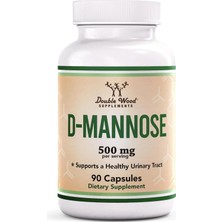 Double Wood D Mannose 500MG - 99.9% Purity Tested For Urinary Tract 90 Caps
