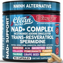 Clean Nutraceuticals Nad Spermidine Fisetin Quercetin Grape Seed Gotu Kola Berberine Astaxanthin Taurine Pomegranate Acai Anti Aging Longevity 90 Caps