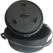 Naturpot Döküm Tencere 12 Inch Dutch Oven Demir Döküm Kamp Tenceresi 30 cm
