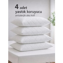 Organix Home Yastık Kapitoneli  Fermuarlı Yastık Koruyucu Alez  Standart  Ebat 50X70 4 Adet