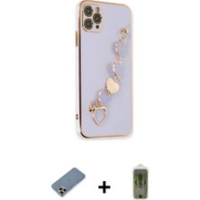 Marsilyan™- iPhone 11 Pro Max Kılıf Nova Işık Prime - Siyah Joko Magic 5d Hayalet Cam + Gold Metal Kamera Lens Koruma Cam
