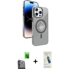 Marsilyan™- iPhone 16 Pro Max Kılıf Nova Modern Prime - Şeffaf Pasifik Cam Ekran Koruyucu + Raze Metal Kamera Lens - Sh