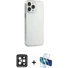 Marsilyan™- iPhone 15 Pro Max Kılıf Kutup Doku Koleksiyonu - Siyah 3D Antistatik Seramik Nano Ekran Koruyucu + Pvd Metal Kamera Lens - Sh