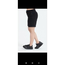 Aida Fashion Denim Şort Likralı Buyuk Beden .