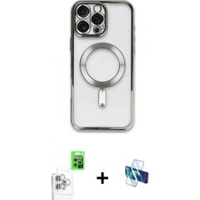 Marsilyan™- iPhone 16 Pro Kılıf Nova Işık Özel Seri - Siyah 3D Antistatik Seramik Nano Ekran Koruyucu + Raze Metal Kamera Lens - Bz