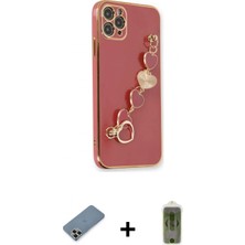 Marsilyan™- iPhone 11 Pro Max Kılıf Nova Işık Prime - Siyah Joko Magic 5d Hayalet Cam + Gold Metal Kamera Lens Koruma Cam