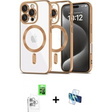 Marsilyan™- iPhone 16 Pro Kılıf Nova Işık Özel Seri - Siyah 3D Antistatik Seramik Nano Ekran Koruyucu + Raze Metal Kamera Lens - Bz