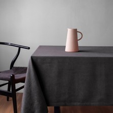 Gauze Fabric Design Safir Kadife Dokulu Gri Masa Örtüsü