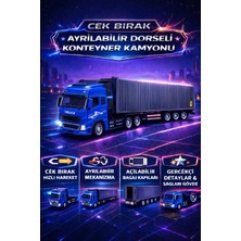 Ziventa Çek Bırak Tır 32CM Ayrılabilir Dorseli Konteyner Kamyon Açılabilir Bagaj/kapı Diecast Metal Oyuncak