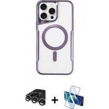 Pileli Store Pilelistore™ iPhone 15 Pro Max Kılıf Yadigar Klasik Özel Seri - Siyah 3D Antistatik Seramik Nano Ekran Koruyucu + Raze Metal Kamera Lens - Gs