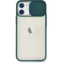 SDT Newface Apple iPhone 11 Kılıf Palm Buzlu Kamera Sürgülü Silikon - Yeşil