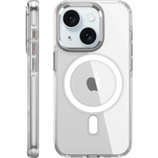 SDT Joko Apple iPhone 15 Pro Kılıf Crystal Magsafe Kapak - Şeffaf