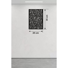 SDT Soyut Mercan ve Hücre Dokulu Ahşap Duvar Tablosu - 25X35 cm Lazer Kesim Dekoratif Pano