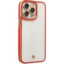 SDT Newface Apple iPhone 13 Pro Kılıf Liva Lens Silikon - Kırmızı