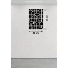 SDT Modern Geometrik Desenli Ahşap Duvar Tablosu - 25X35 cm Dekoratif Pano