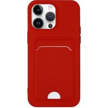 SDT Newface Apple iPhone 14 Pro Kılıf Kelvin Kartvizitli Silikon - Kırmızı