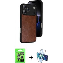 Pileli Store Pilelistore™ iPhone 17 Pro Kılıf Kıvılcım Işık Serisi - Siyah 3D Antistatik Seramik Nano Ekran Koruyucu + Raze Metal Kamera Lens - Gs