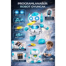 Ziventa Uzaktan Kumandalı Dans Eden Dansçı Akıllı Robot Işıklı Müzikli Disk Atan Programlanabilir Oyuncak