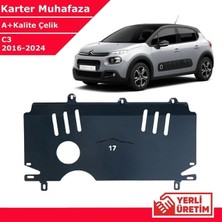 Bagajon Citroen C3 2016-2024 Çelik Karter Muhafaza Çelik Koruma Sacı A+ Kalite Yerli Üretim