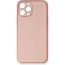 SDT Newface Apple iPhone 12 Pro Max Kılıf Coco Deri Silikon Kapak - Pembe