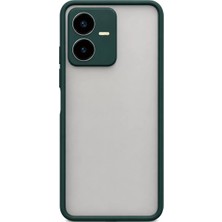 SDT Newface Vivo Y22 2022 Kılıf Montreal Silikon Kapak - Koyu Yeşil