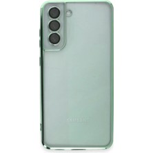 SDT Newface Samsung Galaxy S21 Fe Kılıf Razer Lensli Silikon - Yeşil