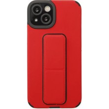 SDT Newface Apple iPhone 14 Plus Kılıf Mega Standlı Silikon - Kırmızı