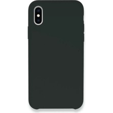 SDT Newface Apple iPhone Xs Max Kılıf Lansman Legant Silikon - Koyu Yeşil